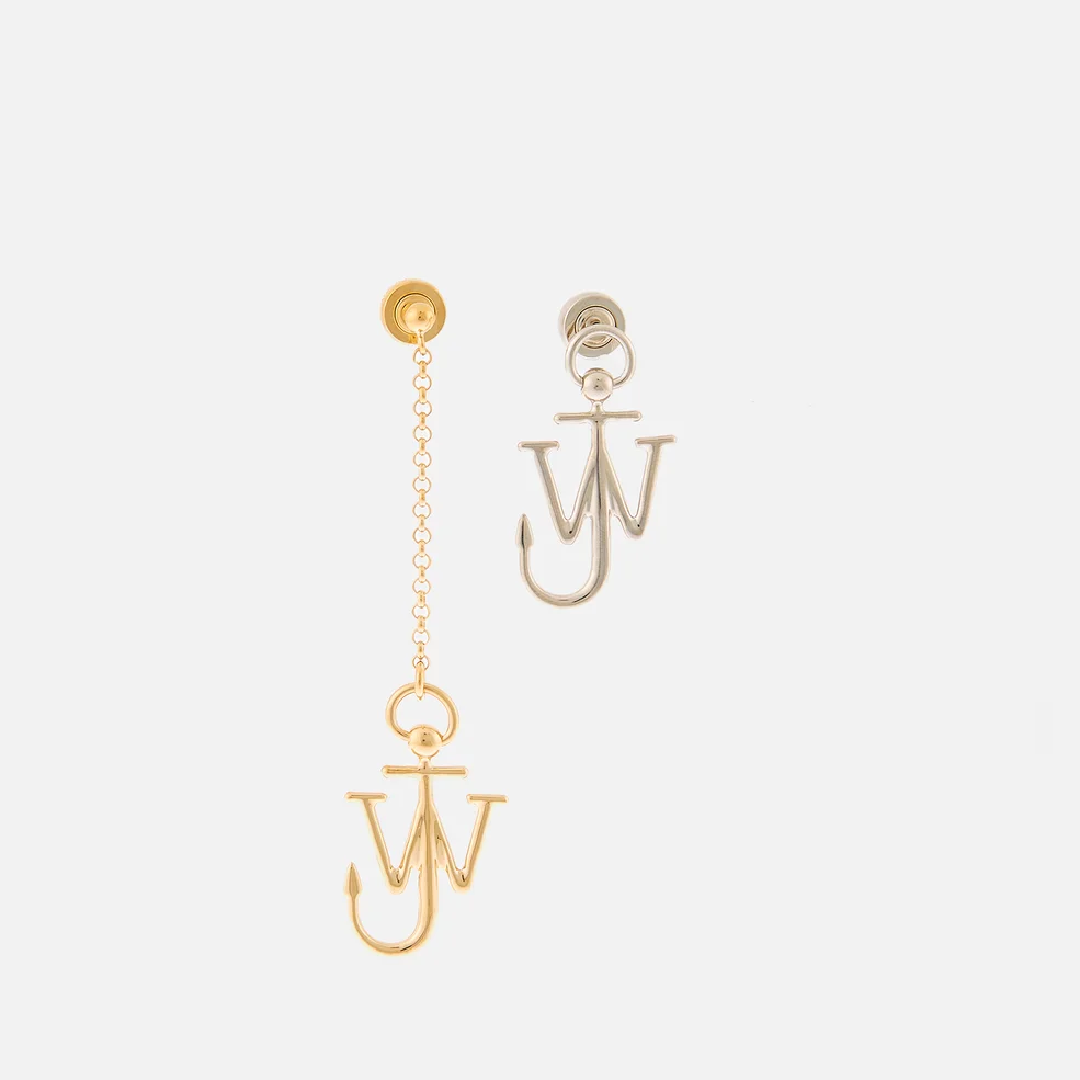 JW Anderson Women's Asymmetric Anchor Earrings - Gold/Silver Tone Image 1