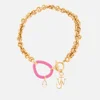 JW Anderson Women's Oversized Link Chain Choker - Gold/Pink - Image 1