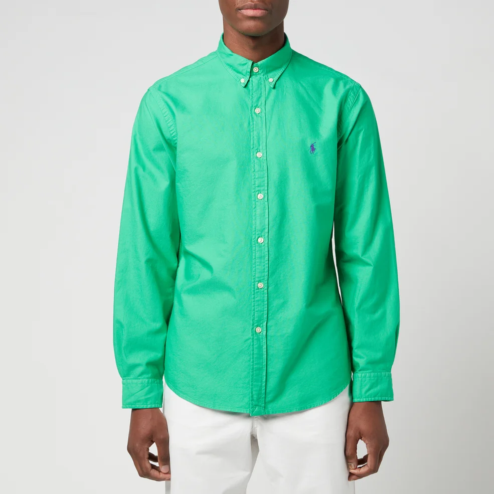 Polo Ralph Lauren Men's Garment Dyed Oxford Shirt - Cabo Green Image 1