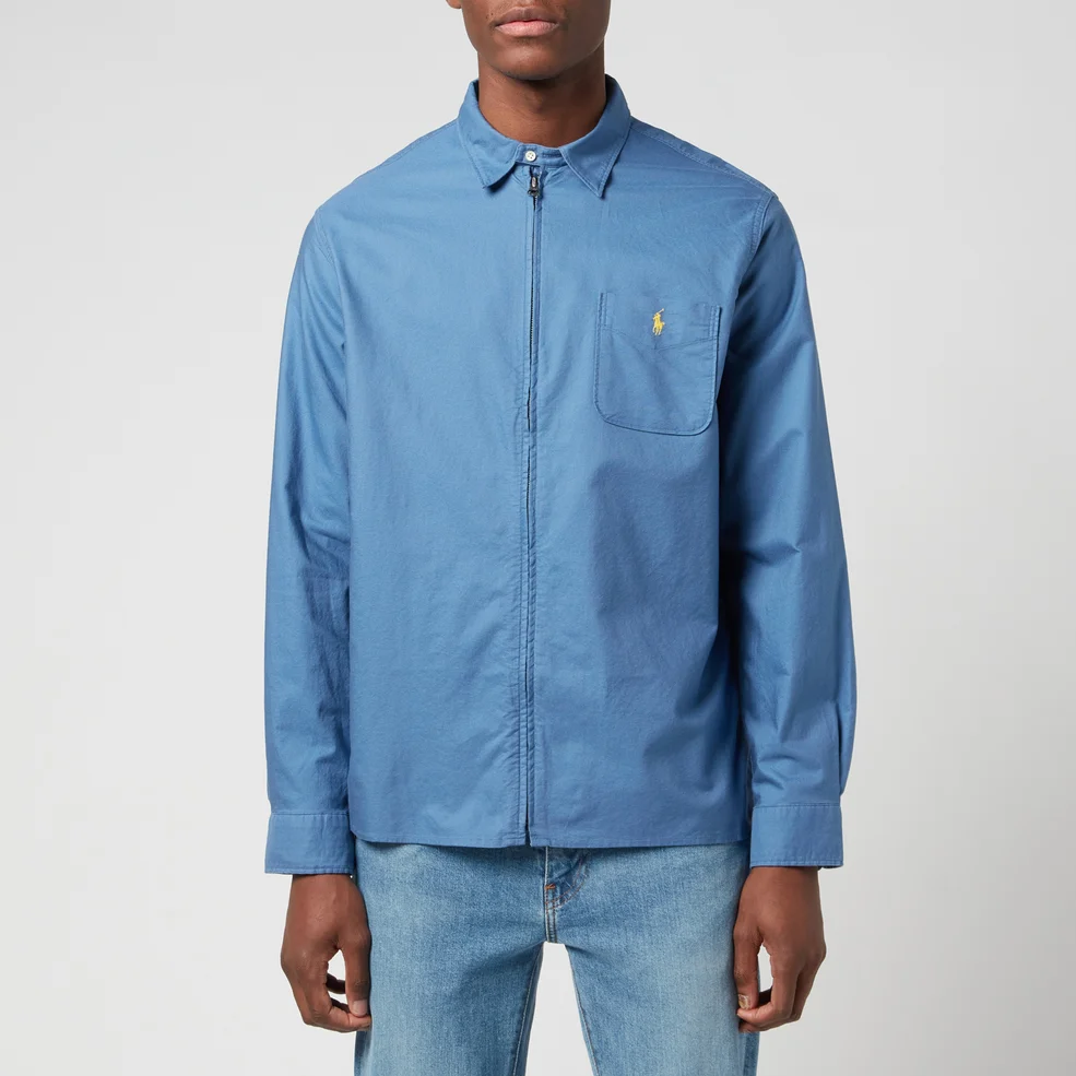 Polo Ralph Lauren Men's Zip-Through Shirt - Bastille Blue Image 1