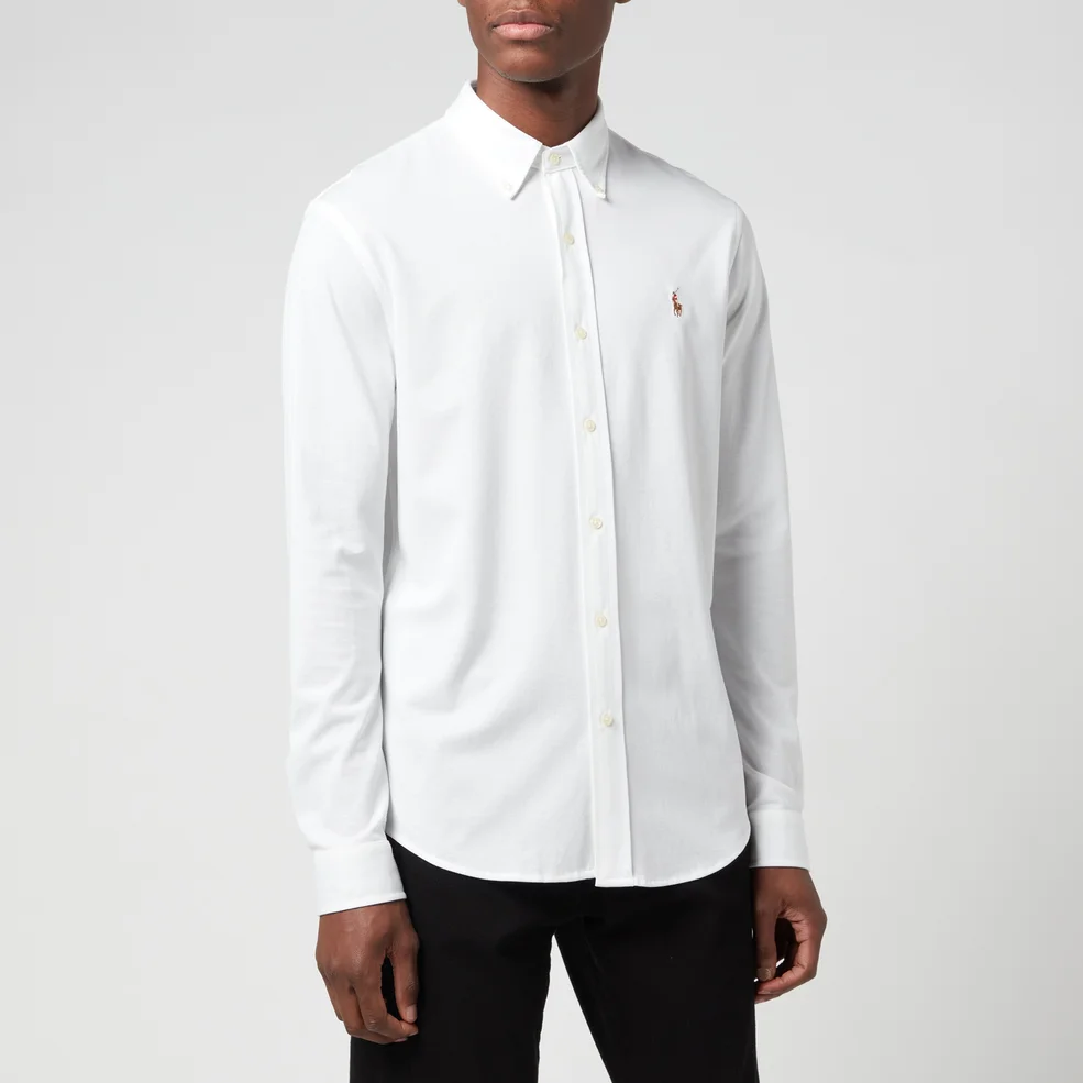 Polo Ralph Lauren Men's Knit Oxford Shirt - White Image 1