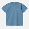 Carhartt WIP Men's Chase T-Shirt - Icy Water/Gold - Image 1