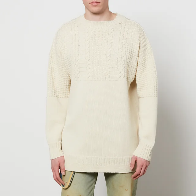 Maison Margiela Men's Cable Knitted Jumper - Off White