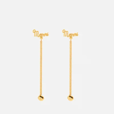 Marni Women's Logo Airpod Earrings - Gold