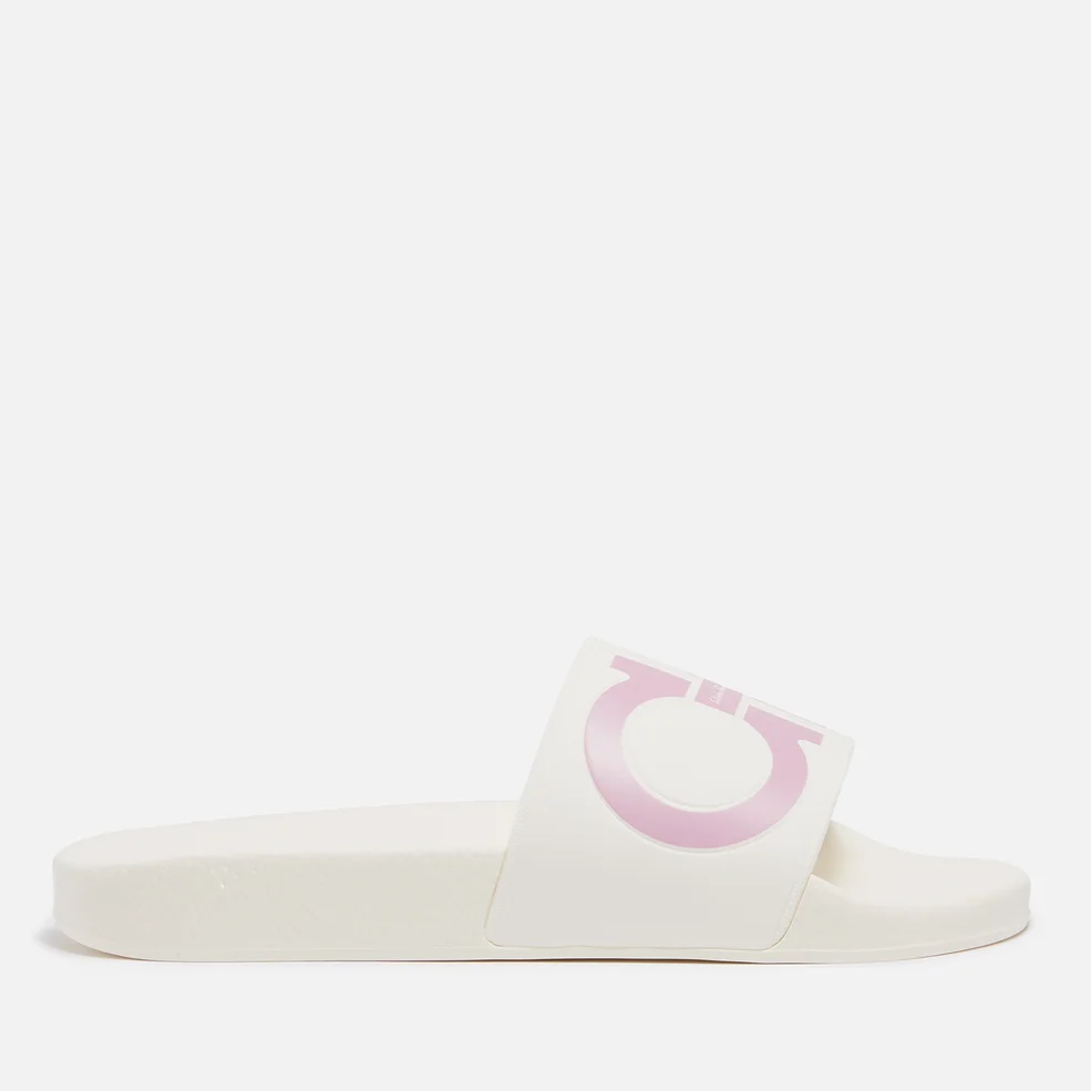 Salvatore Ferragamo Women's Groovy Slide Sandals - White Image 1