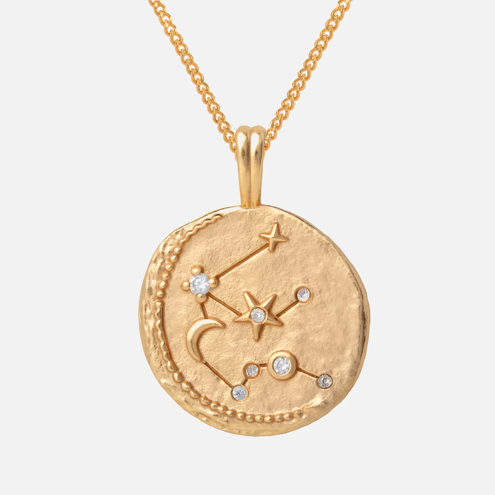 Astrid & Miyu Women's Zodiac Aquarius Pendant Necklace - Gold Image 1