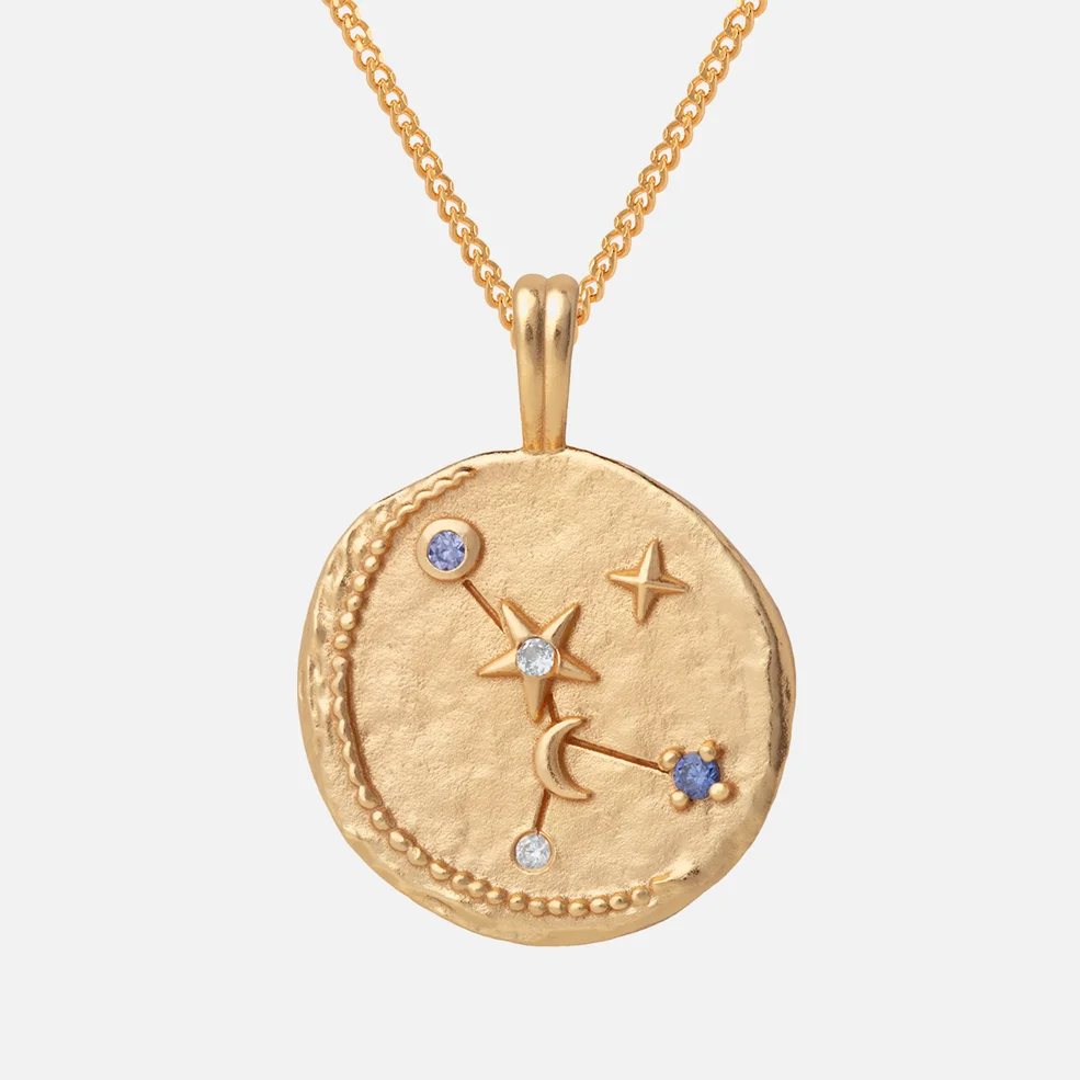 Astrid & Miyu Women's Zodiac Cancer Pendant Necklace - Gold Image 1