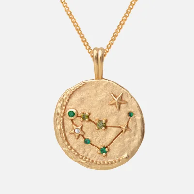 Astrid & Miyu Women's Zodiac Capricorn Pendant Necklace - Gold