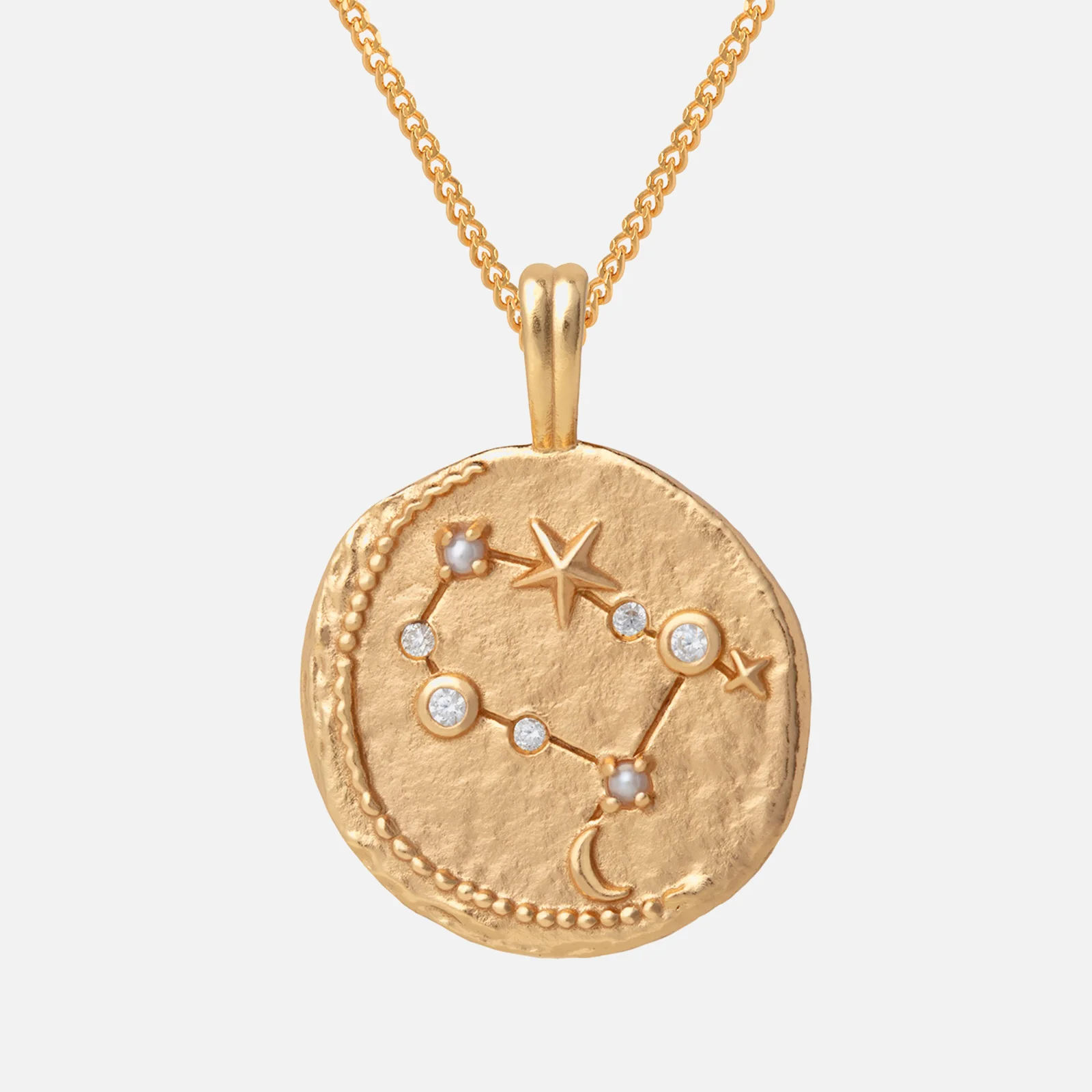 Astrid & Miyu Women's Zodiac Gemini Pendant Necklace - Gold Image 1