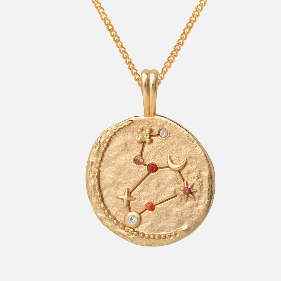 Astrid & Miyu Women's Zodiac Leo Pendant Necklace - Gold Image 1