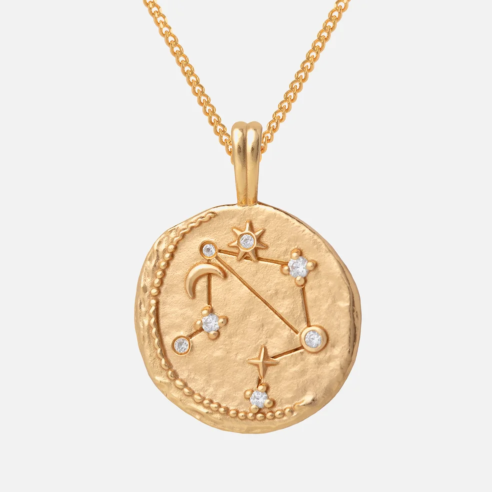 Astrid & Miyu Women's Zodiac Libra Pendant Necklace - Gold Image 1