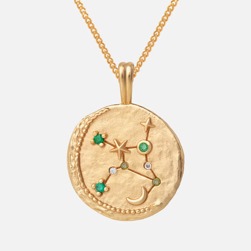 Astrid & Miyu Women's Zodiac Virgo Pendant Necklace - Gold Image 1