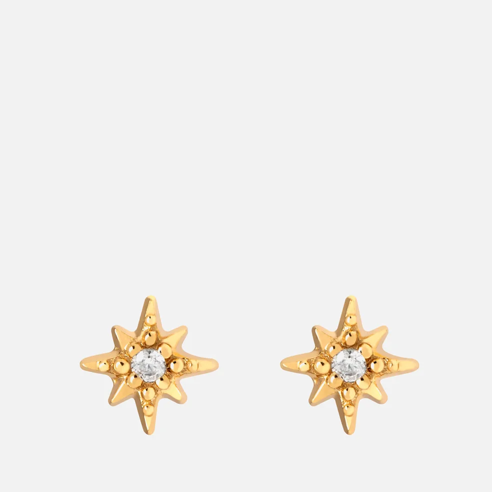 Astrid & Miyu Women's Twilight Star Studs Earrings - Gold Image 1