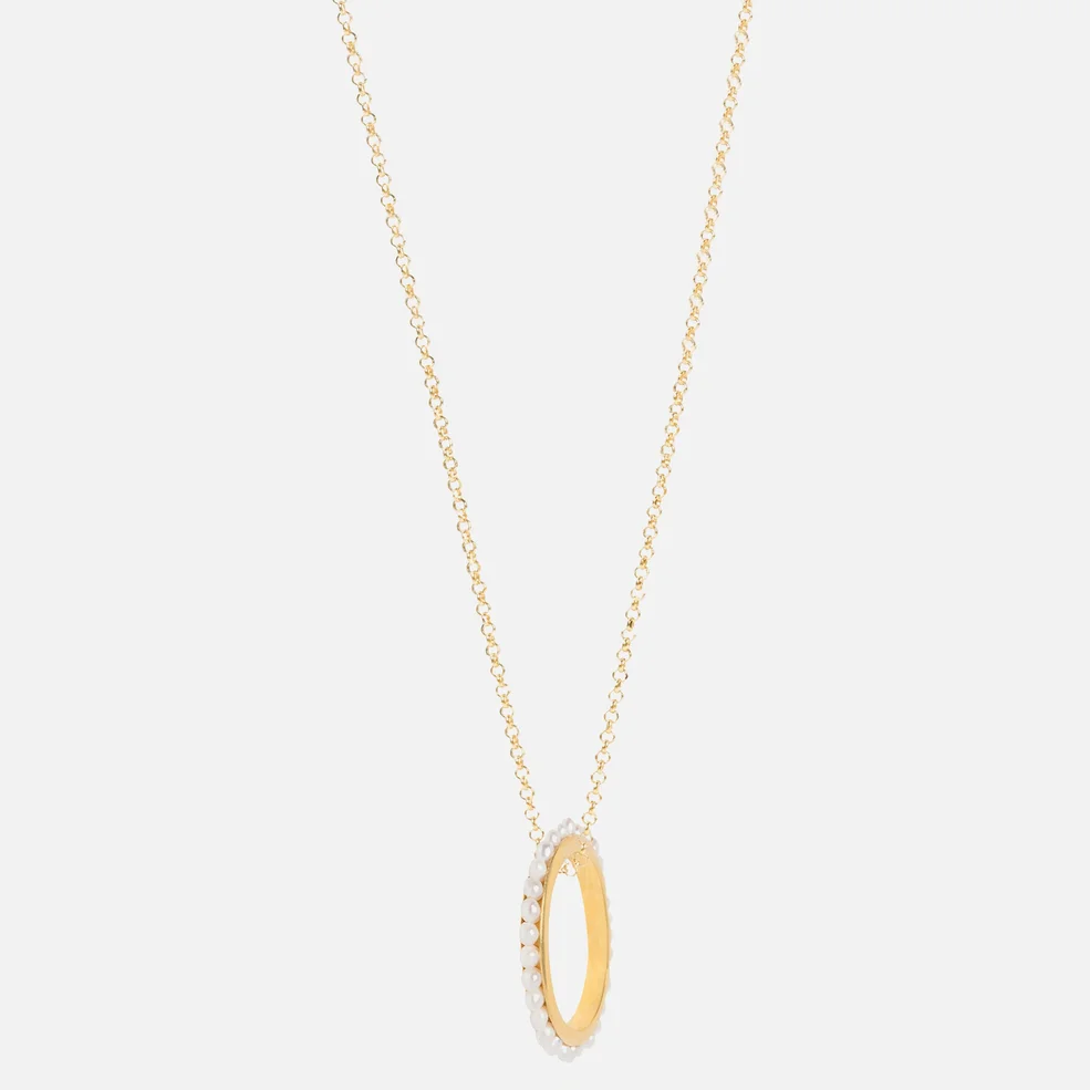 Hermina Athens Women's Luna Pearls Pendant - Gold Image 1