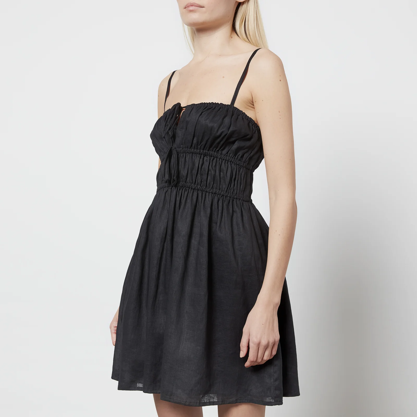 Faithfull The Brand Women's Shivka Mini Dress - Plain Black Image 1