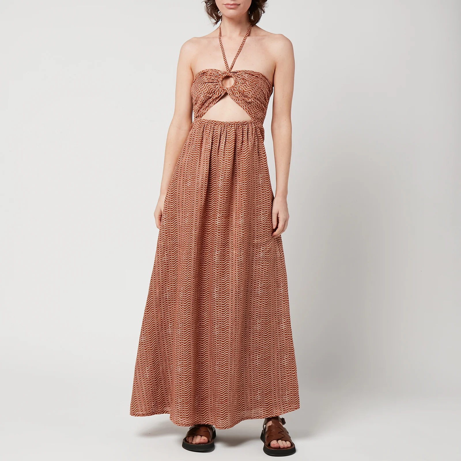 Faithfull The Brand Women's La Costa Maxi Dress - Vadella Print - Cocoa Image 1