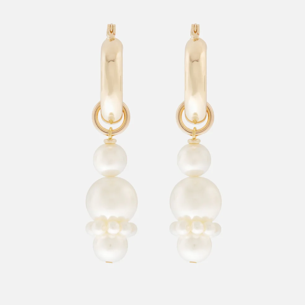 Shrimps Women's Ray Pearl Drop Earrings - Cream Image 1