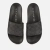 Coach Women's Udele Coated Canvas Slide Sandals - Charcoal/Black - Image 1