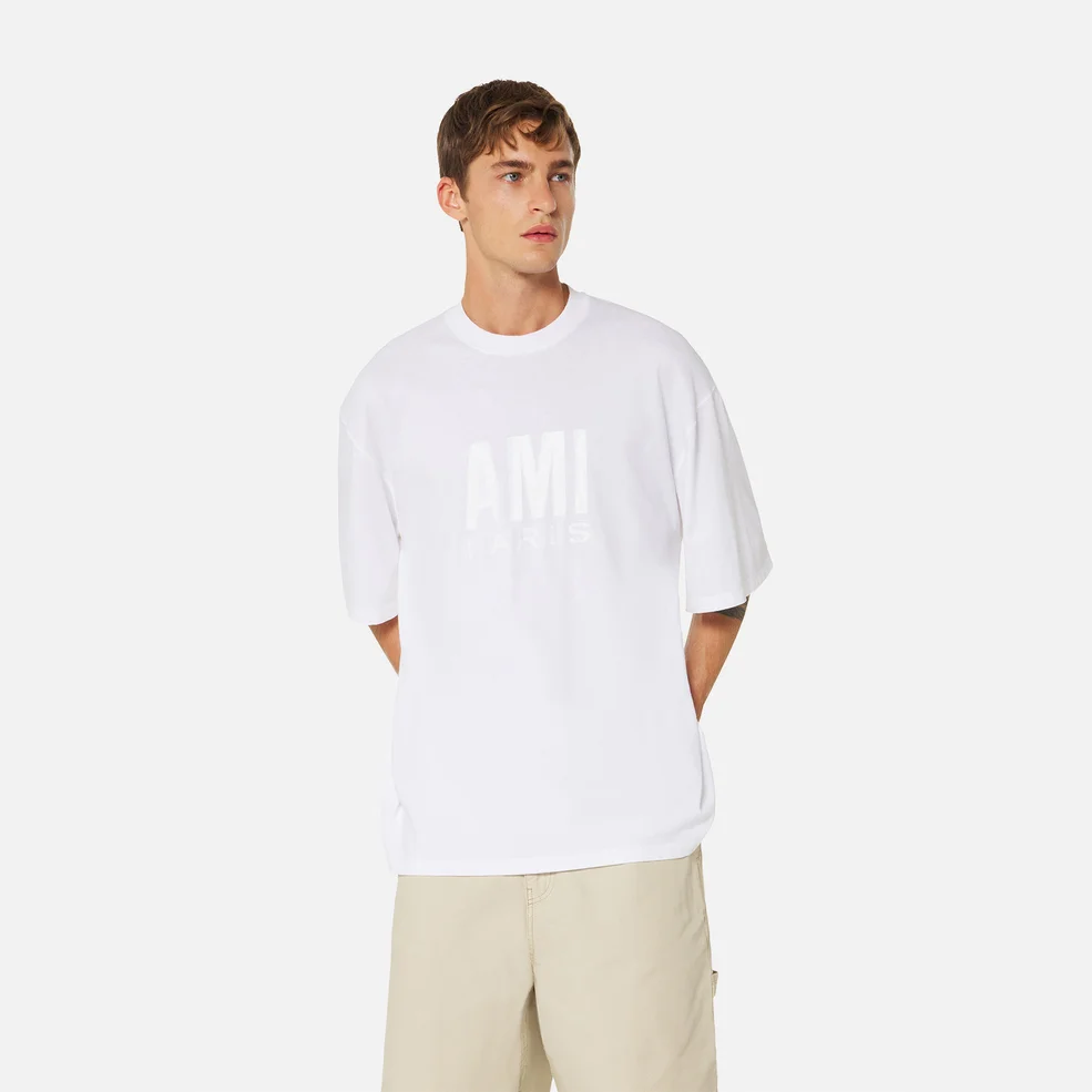 AMI Men's Paris T-Shirt - White Image 1