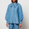 See By Chloe Women's Frill Collar Denim Shirt - Eternal Blue - Image 1