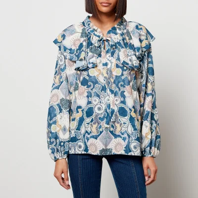 See By Chloe Women's Lovers Print Blouse - Multicolor Blue