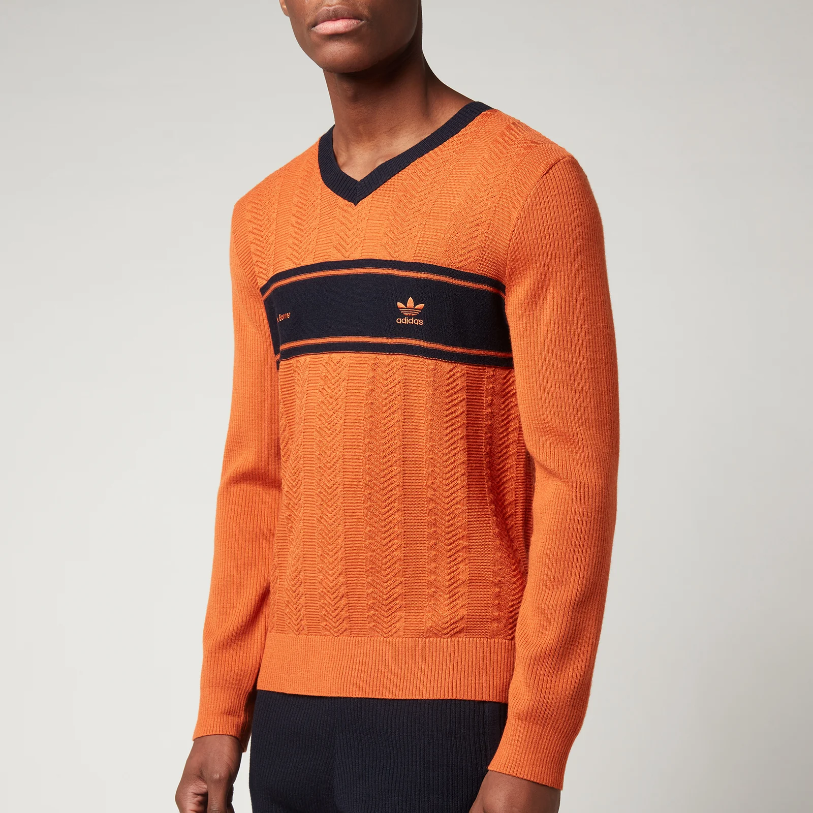 adidas X Wales Bonner Men's Knit Long Sleeve Top - Orange Image 1