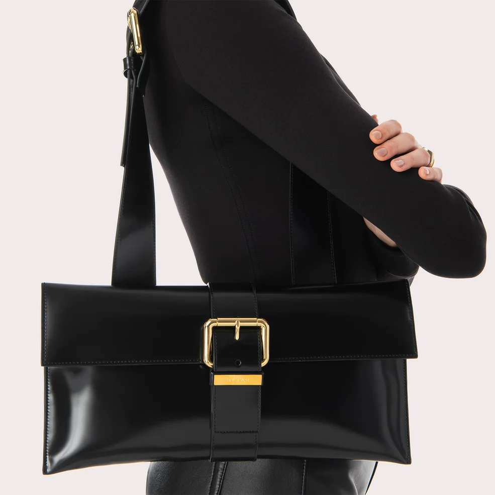 BY FAR Women's Carol Semi Patent Leather Bag - Black Image 1