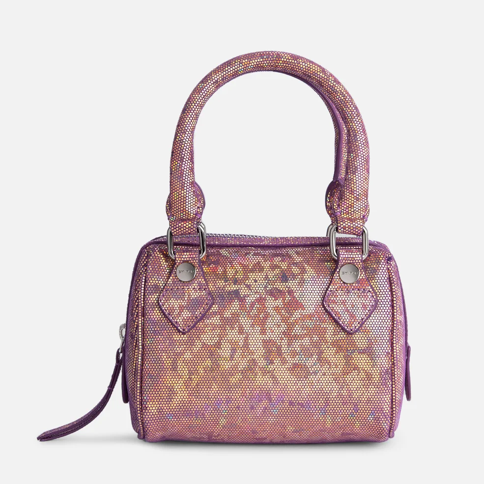 BY FAR Women's Dora Hologram Leather Bag - Disco Violet Image 1