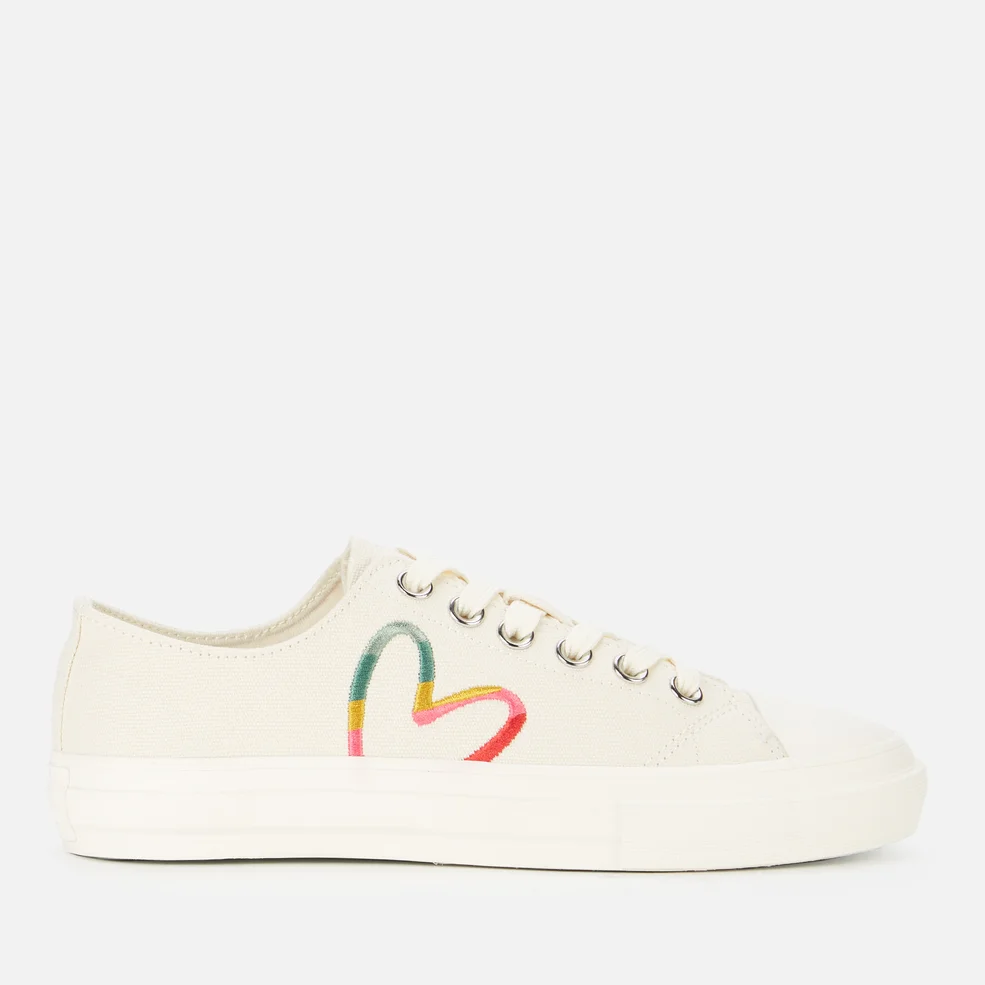 Paul Smith Women's Kinsey Canvas Trainers - White Heart Image 1