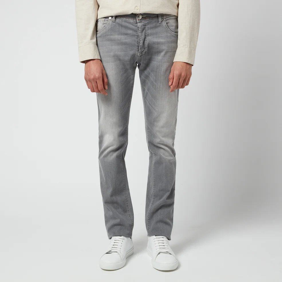 Richard J Brown Men's Tokyo Stretch Denim Slim Jeans - Soft Grey Image 1