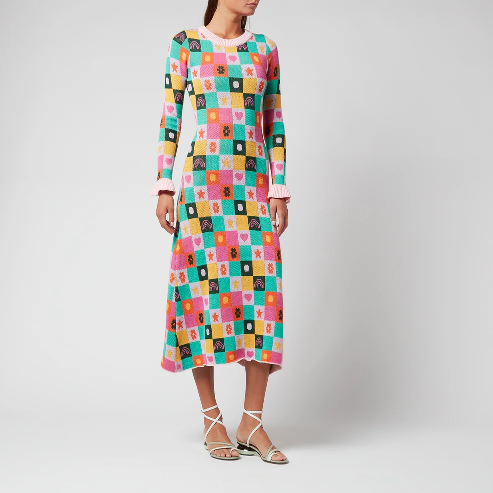 Olivia Rubin Women's Naya Midi Dress - Rainbow Blocks Image 1