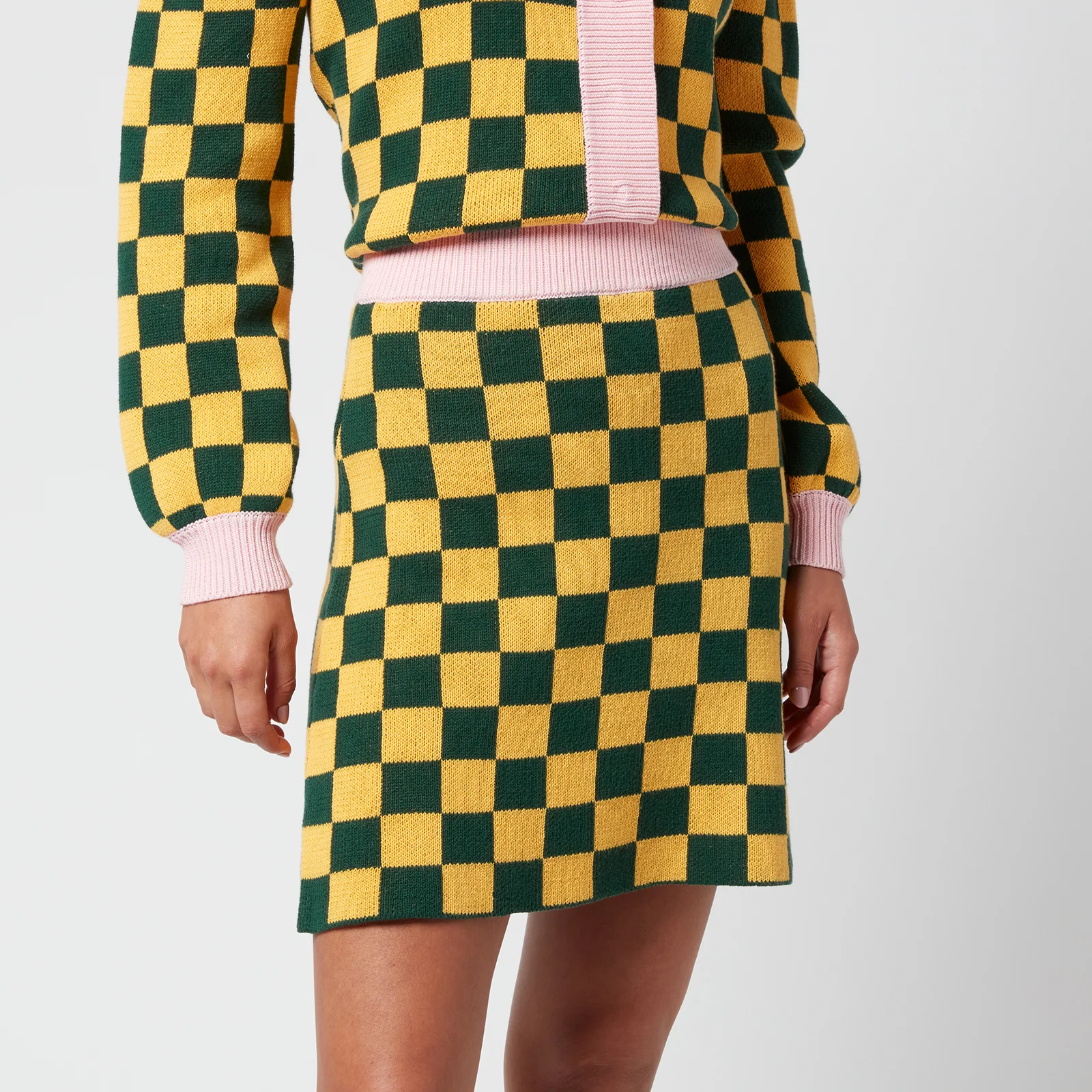 Olivia Rubin Women's Kris Skirt - Green Yellow Squares Image 1