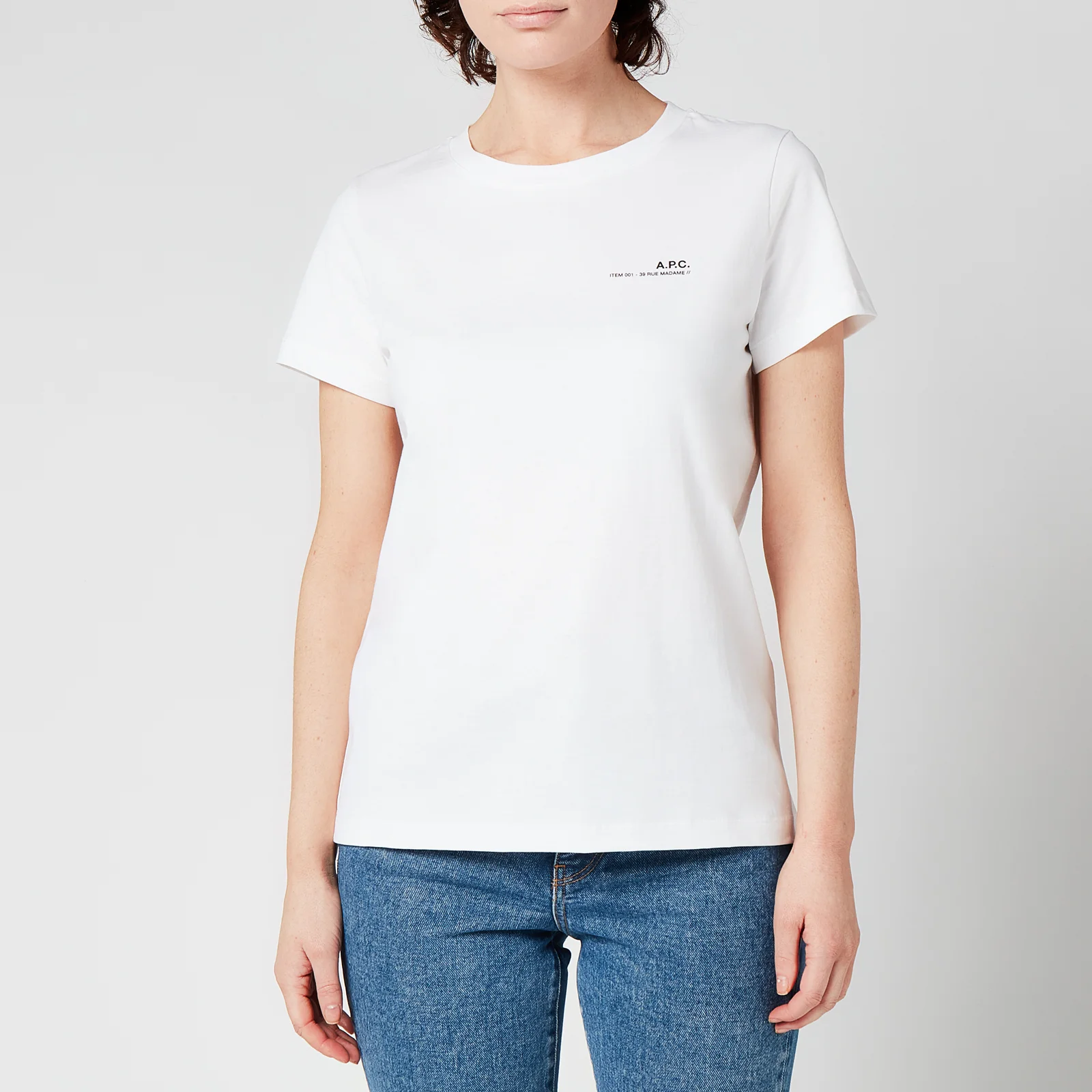 A.P.C. Women's Small Logo T-Shirt - White Image 1