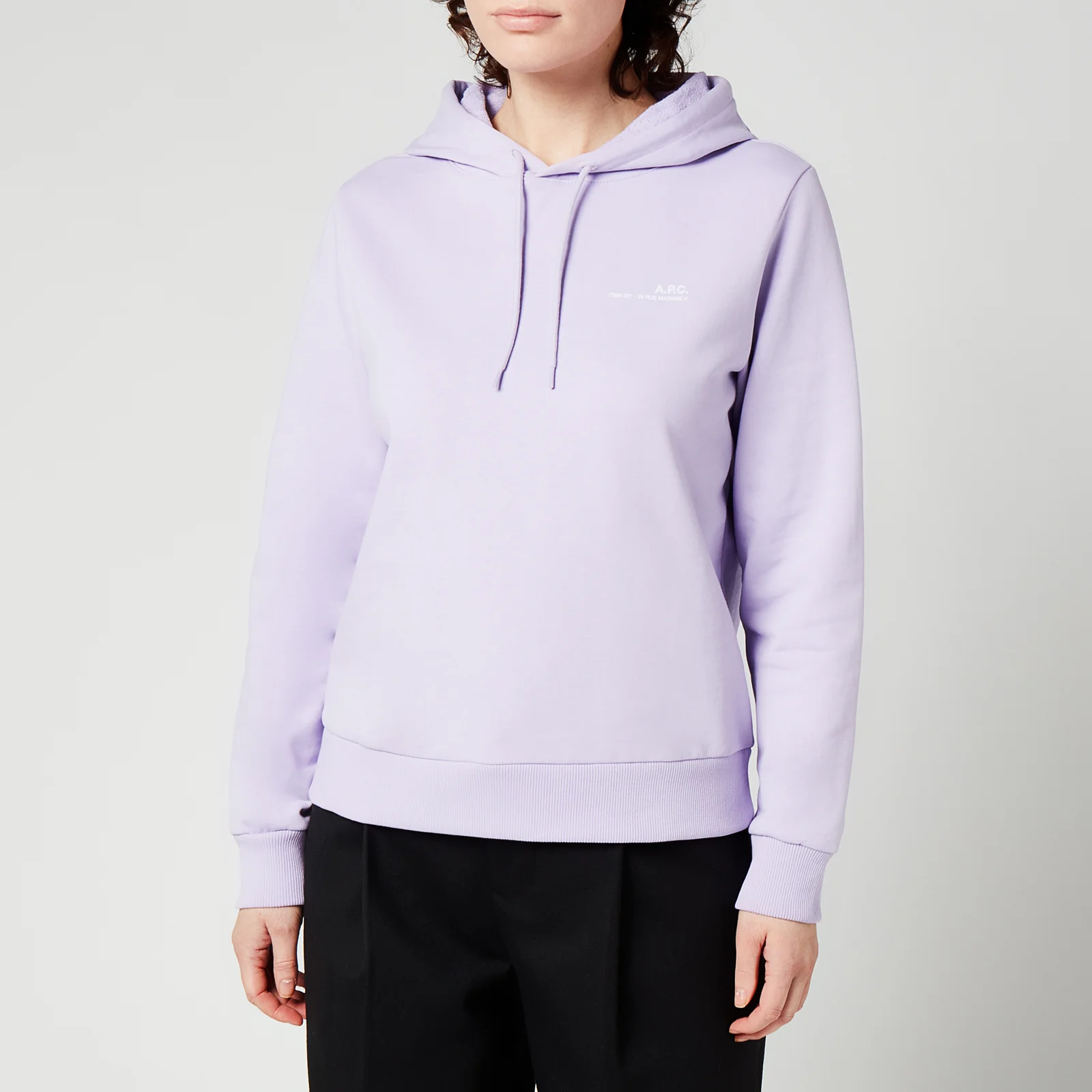 A.P.C. Women's Small Logo Hooded Top - Violet Image 1