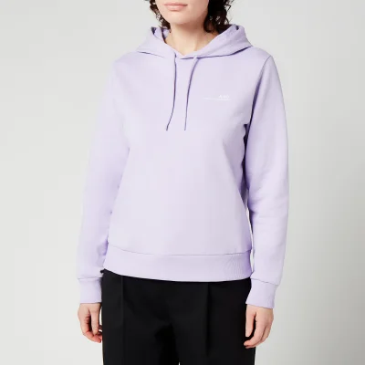 A.P.C. Women's Small Logo Hooded Top - Violet
