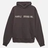 Purple Brand Men's Artifact Embroidered Hoodie - Charcoal - Image 1