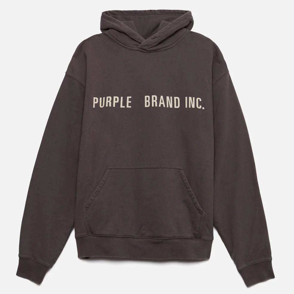 Purple Brand Men's Artifact Embroidered Hoodie - Charcoal Image 1