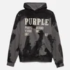 Purple Brand Men's Bleached Monument Hoodie - Black - Image 1