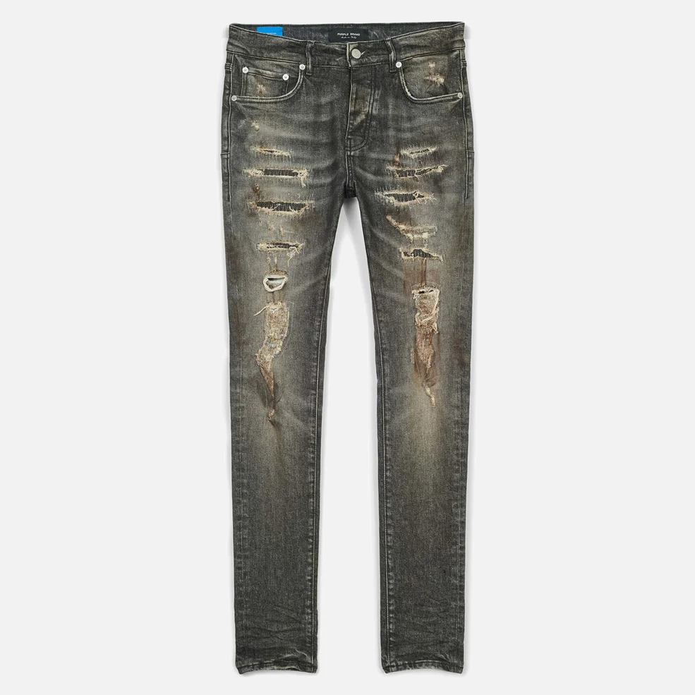 Purple Brand P001 Distressed Faded Stretch-Denim Skinny Jeans Image 1