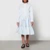 Marni Women's Cotton Poplin Tiered Midi Dress - Alluminium - Image 1