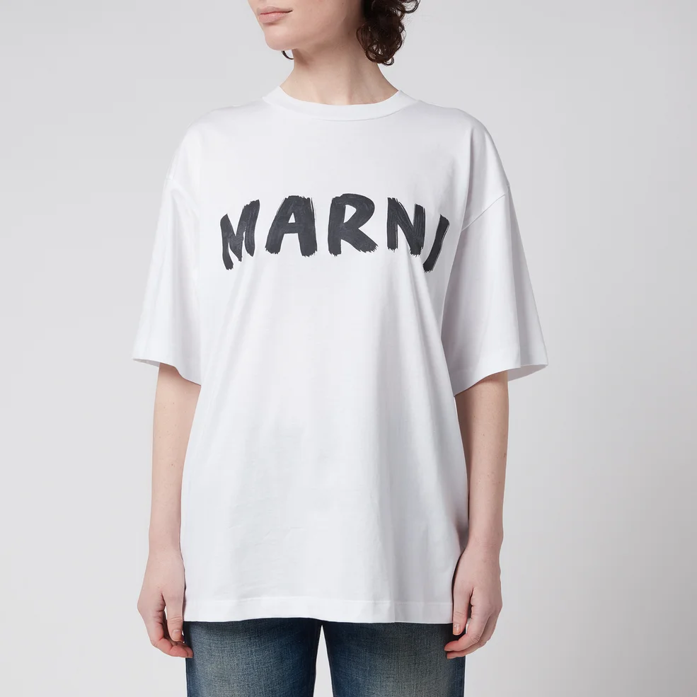 Marni Women's Logo T-Shirt - White Image 1