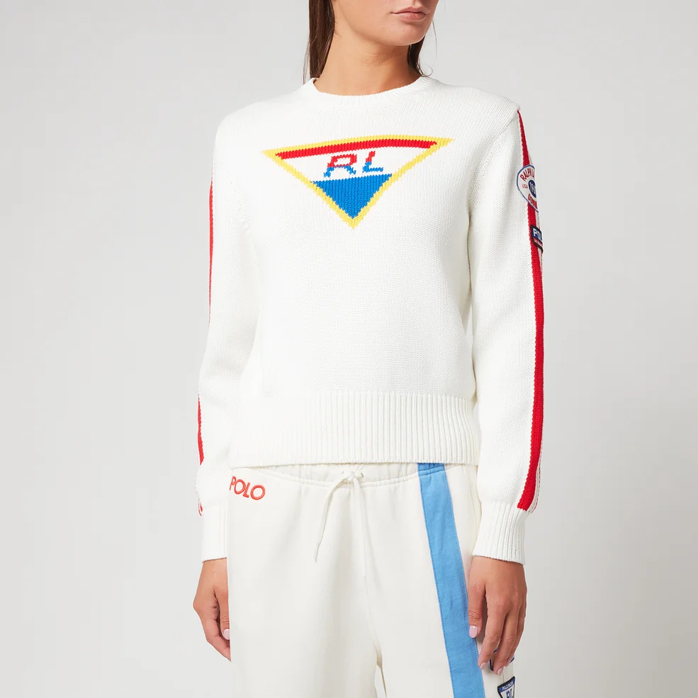 Polo Ralph Lauren Women's Ski Long Sleeve Pullover - Cream Multi Image 1