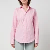Polo Ralph Lauren Women's Est Georgia Long Sleeve Shirt - 759 Beach Pink/White - Image 1