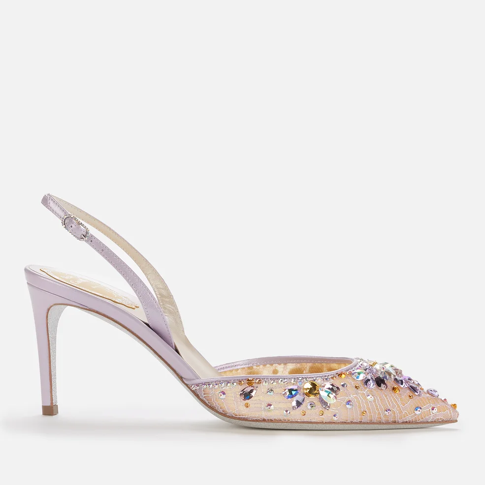 René Caovilla Women's Sling Back Court Shoes - Lilac Image 1