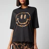 Ganni Women's Light Cotton Jersey Smiley T-Shirt - Black - Image 1