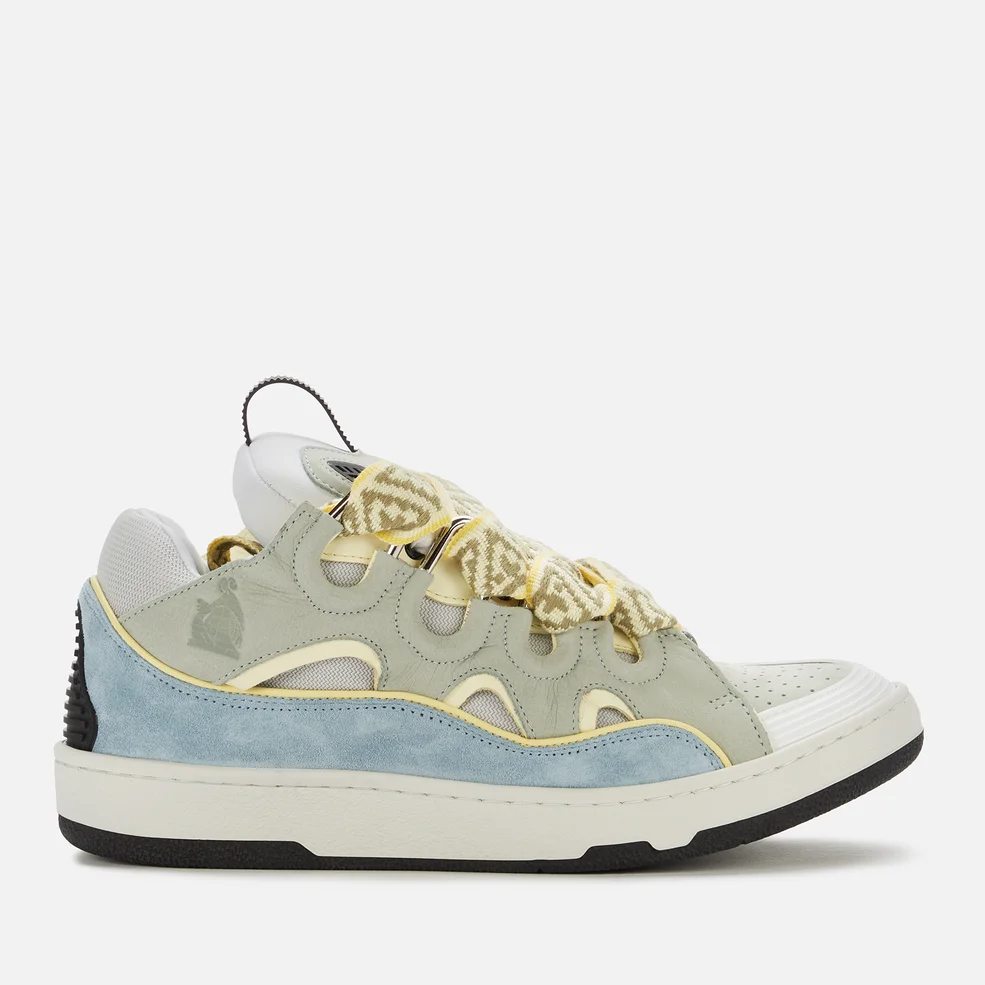 Lanvin Men's Curb Trainers - Ice Blue/Pale Green Image 1