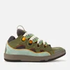 Lanvin Men's Curb Trainers - Moss Green/Grey - Image 1
