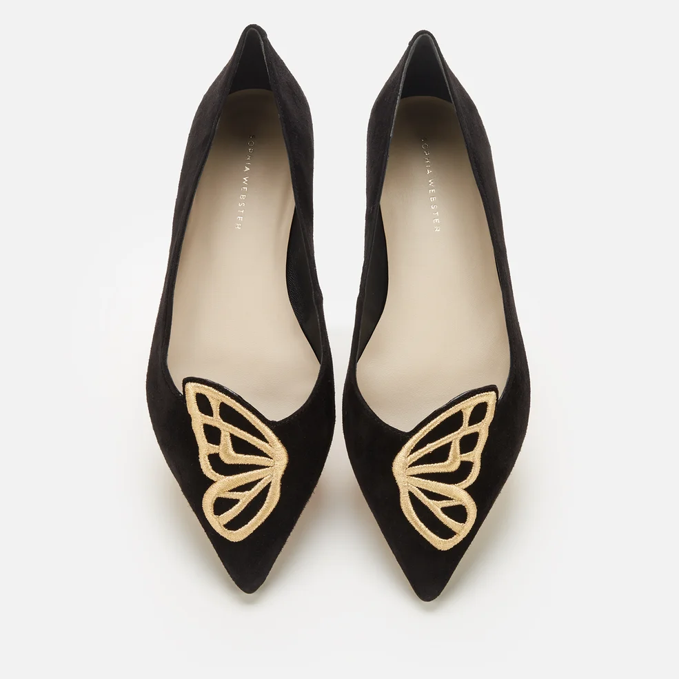 Sophia Webster Women's Butterfly Flats - Black/Gold Image 1
