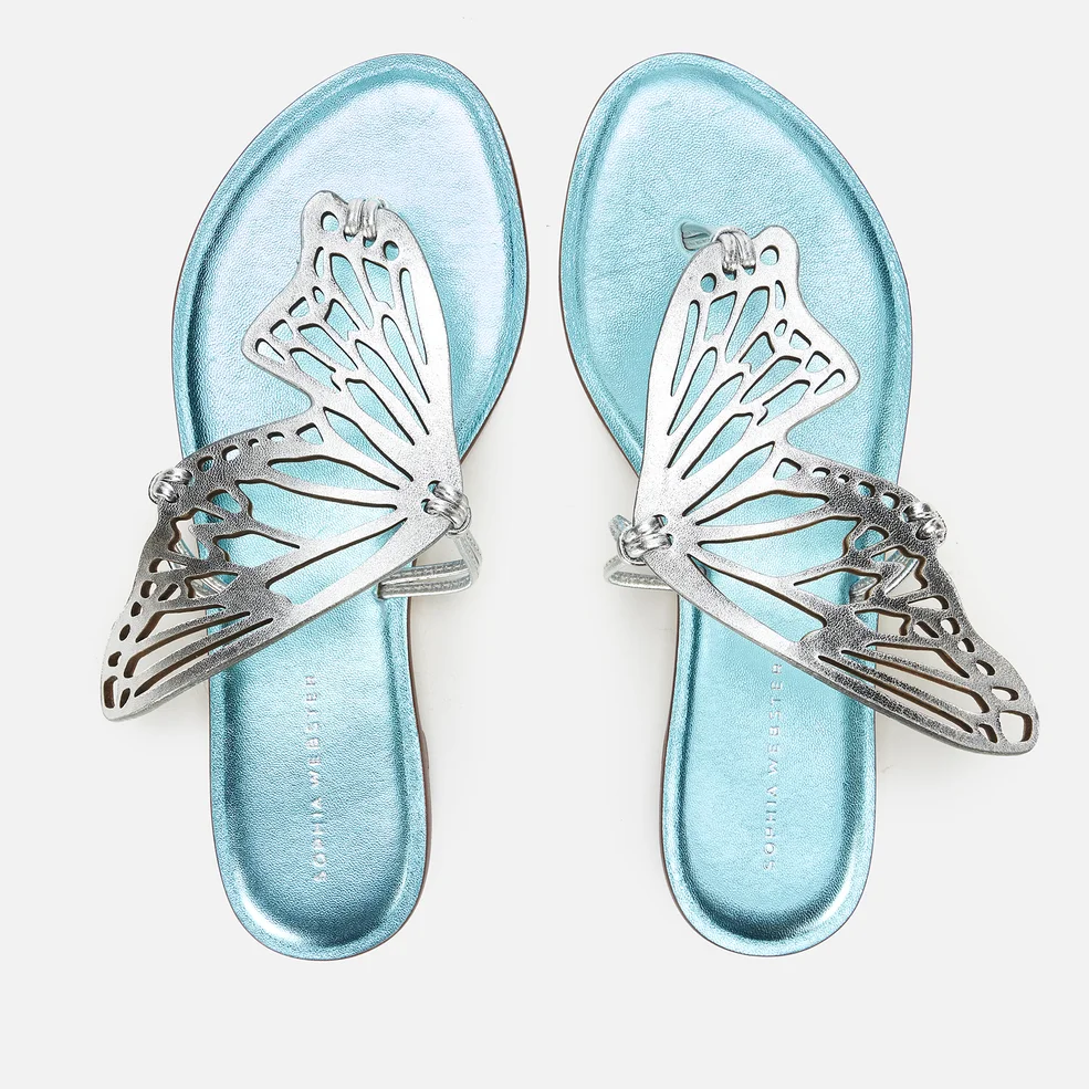 Sophia Webster Women's Talulah Toe-Post Sandals - Silver/Spearmint Image 1