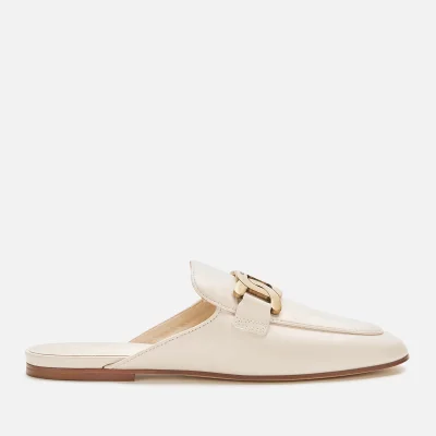 Tod's Women's Leather Slide Loafers - White